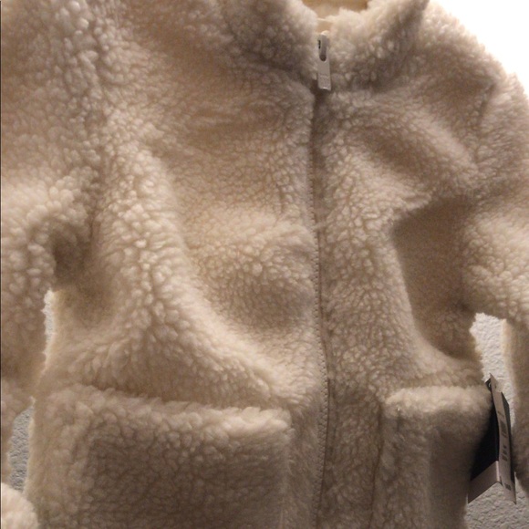 Baby Gap Teddy Sherpa Zip up cream color - Picture 1 of 3